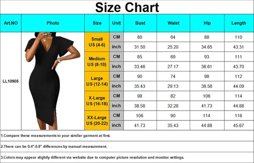 Vista 5 de LalaLin Vestido midi sexy ajustado para mujer, cuello en V, manga con volantes, dobladillo con volantes, abertura, fiesta, iglesia, vestido de verano