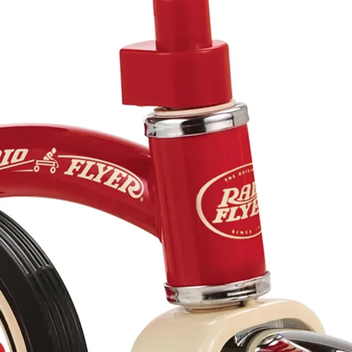 Vista 6 de Triciclo con manubrio ajustable Radio Flyer, 10", color rojo clásico, Rojo