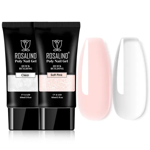 Vista 11 de Rosalind Gel de extensión de poliéster acrílico transparente, paquete de 2 unidades de gel de uñas de 2.1 onzas líquidas, constructor de uñas