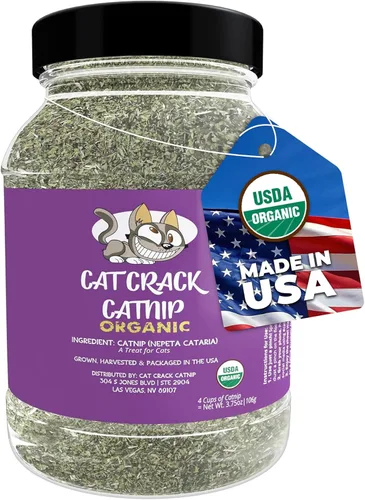 Vista 7 de Cat Crack Hierba gatera orgánica, mezcla orgánica 100% natural que energiza y excita a los gatos, golosinas seguras de hierba gatera utilizadas