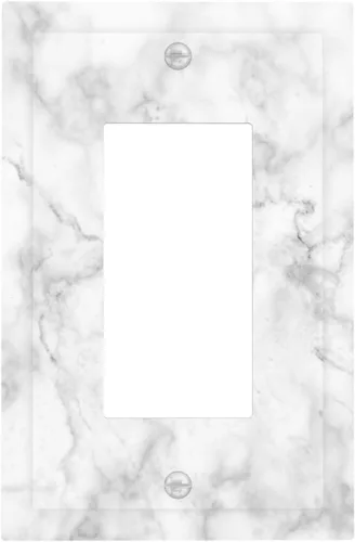 Vista 10 de Cubierta decorativa de interruptor de luz de mármol blanco y gris, placa frontal de plástico de 2 bandas para decoración de baño, hogar, dormitorio