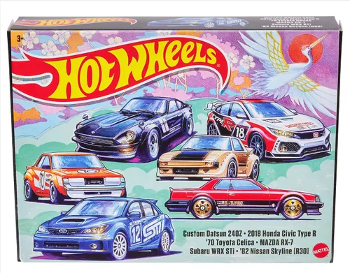 Vista 6 de Juego de 6 piezas de modelos fundidos a troquel japoneses por Hot Wheels
