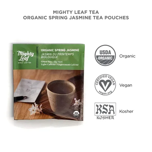Vista 4 de Mighty Leaf Tea Company - Jazmín de primavera de montaña, 15 bolsas de té - 1.32 oz
