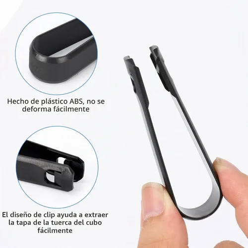 Vista 4 de ANCKNE Juego de herramientas para quitar tapa de tuerca de rueda, con herramienta de extracción de tapa de tuerca de rueda “3+1”, herramienta