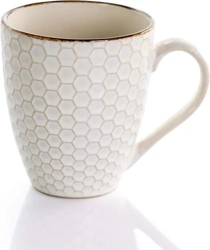 Vista 11 de Elama HoneyIvory - Vajilla de cerámica de 16 piezas en color marfil