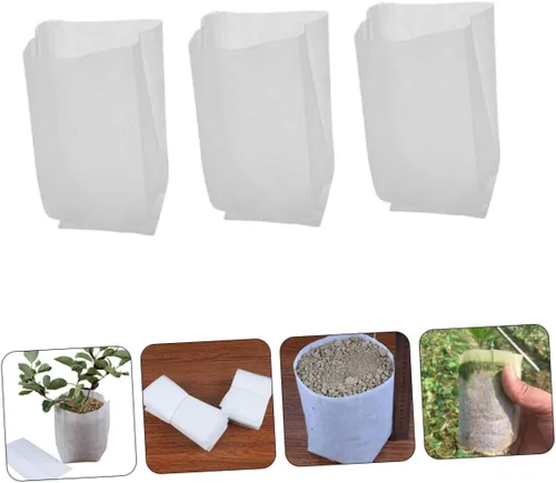 Vista 9 de Non-woven Fabric Planting Bags Xmas 200pcs for Seedlings and Tomatoes