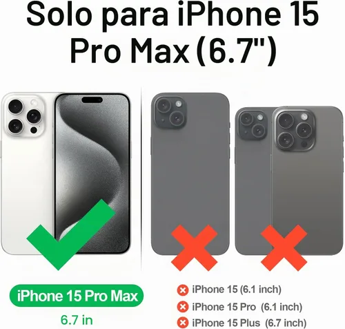 Vista 2 de Antsturdy Compatible con iPhone 15 Pro Max Funda Cartera para Mujeres【Bloqueo RFID】Funda de Teléfono Cruzada de Cuero PU con Cremallera y Correa