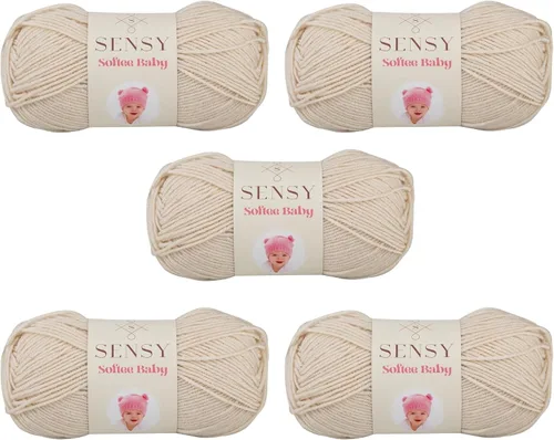 Vista 61 de Sensy Softee Hilo para Bebé, 3.5 oz, 275 yardas, Gauge 3 Light (Almendra)