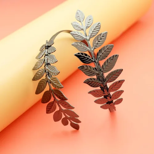 Vista 6 de RechicGu Pulsera de Hoja de Árbol de Navidad Brazalete de Brazo Superior Abrazadera Pulsera de Broche Pulsera de Brazalete Romano Griego Laurel