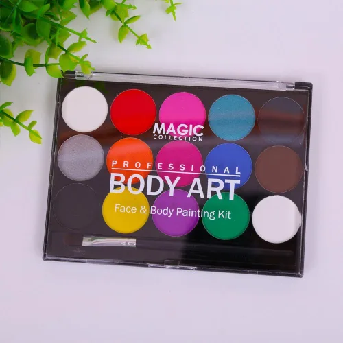 Vista 3 de Kits de pinturas faciales y corporales para niños, hipoalergénicas, seguras y no tóxicas, ideales para pintura facial de fiesta de Halloween, fácil