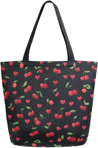 Vista 19 de ALAZA - Linda bolsa de lona grande con diseño de bulldog pug negro francés, reutilizable, para compras, con asas, resistente, lavable Multi 13