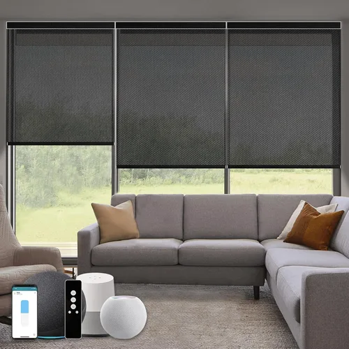 Vista 34 de Persianas enrollables inteligentes, persianas enrollables con cable 1% de apertura, compatibles con Google Home Alexa, persianas automáticas 1%