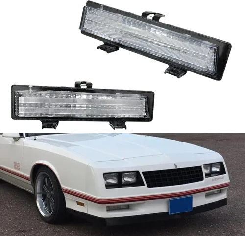 Vista 10 de Para 1981 1982 1983 1984 1985 1986 1987 1988 Chevy Monte Carlo SS luzes de señalización de marca de parachoques lateral ámbar Led Lente Ámbar Lente