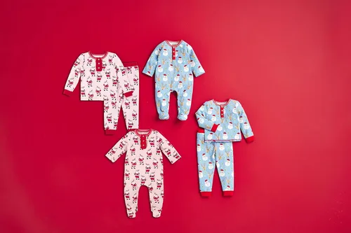 Vista 2 de Mud Pie Pijama de Papá Noel para bebé niño
