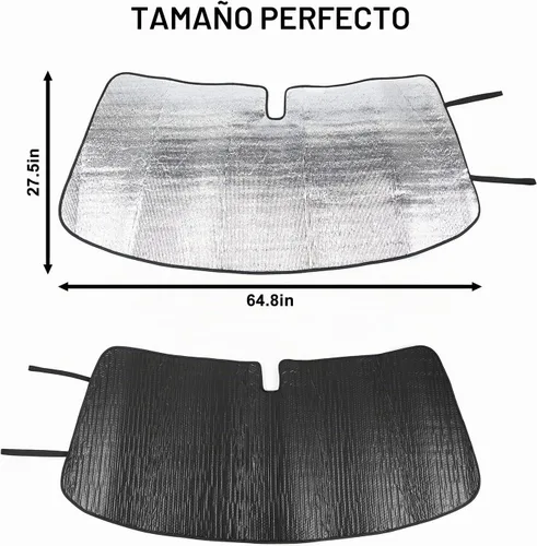 Vista 3 de Jimen Compatible con Ford F150 2009-2014, parasol reflectante para parabrisas de automóvil, protector solar para ventana