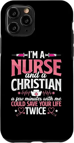 Vista 27 de iPhone 16 Christian Nurse Jesus God Funny Nursing RN LPN CNA - Funda para mujer