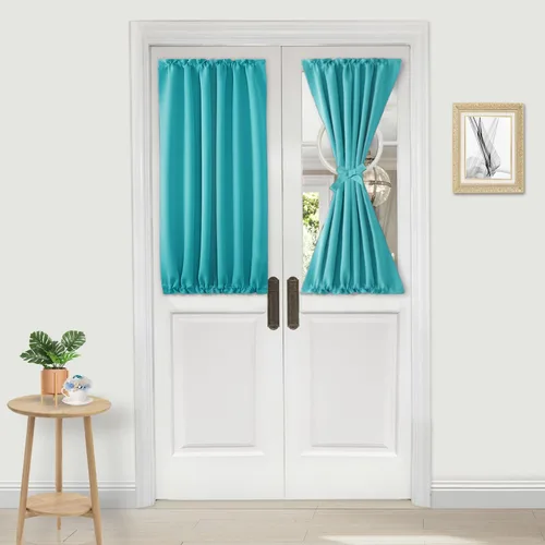Vista 82 de DWCN Cortinas para Puertas Francesas – Cortinas opacas térmicas con bolsillo para barra para puertas con ventana de cristal, puertas de cocina