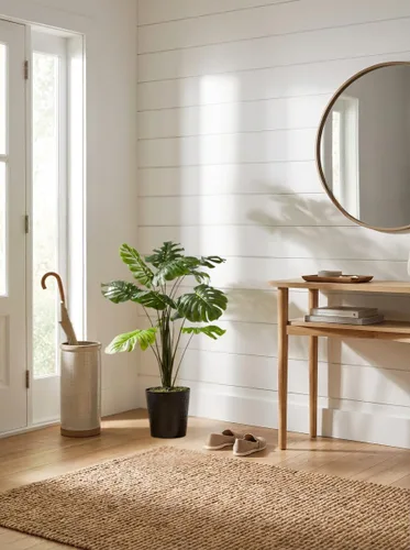 Vista 3 de LCG Florals Planta Monstera artificial de 3 pies, en maceta, planta de esquina falsa grande para interiores, vegetación sintética realista