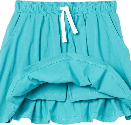 Vista 2 de Tienda Essentials Girls and Toddlers' Knit Skorts with Elastic Waist and Built-in Breathable Shorts, Pack of 3