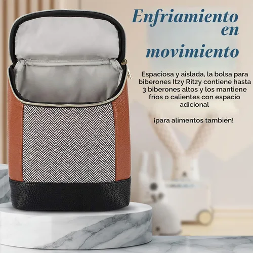 Vista 5 de Itzy Ritzy Bolsa aislada para botellas, capacidad para 3 biberones de leche