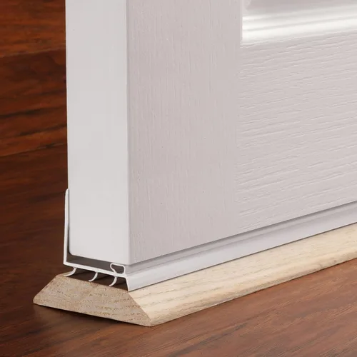 Vista 5 de M-D Building Products 43816 - Sello adhesivo para puerta en forma de L, de 36 pulgadas, de vinilo blanco, con tornillos