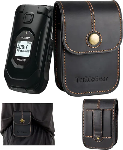Vista 9 de Funda para teléfono con tapa para Motorola Razr, Samsung Z Flip 5/4/3 Series, funda de cuero negro con clip para cinturón con tarjetero y cierre