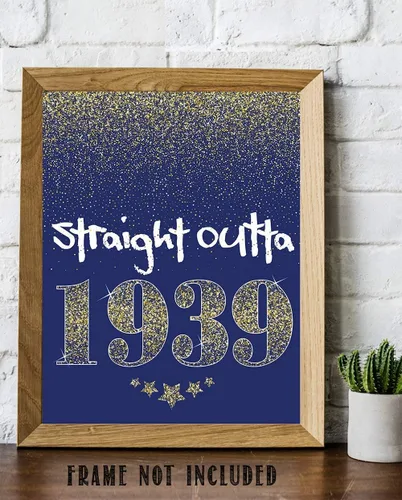 Vista 5 de Straight Outta 1939-11x14 Unframed Art Print - Great Gift and Birthday Party Decoration