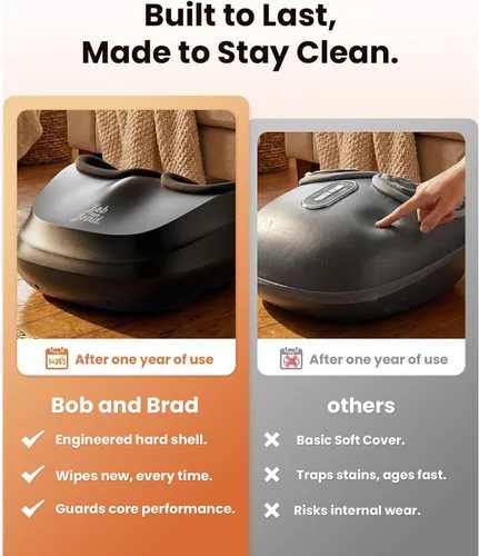 Vista 2 de BOB AND BRAD Masajeador de pies con calor, amasamiento profundo Shiatsu y compresión de aire para fascitis plantar, máquina masajeadora eléctrica