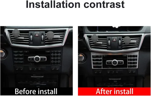 Vista 2 de YIWANG Aleación de aluminio consola central botón panel Trim coche accesorios para Mercedes Benz E clase W212 2010-2015