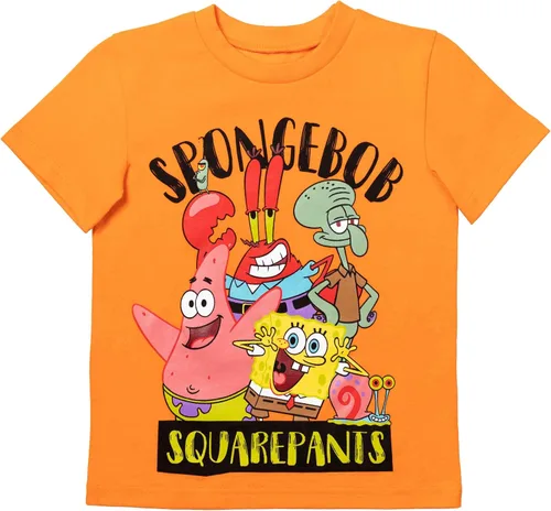 Vista 2 de Nickelodeon Bob Esponja Squarepants - Conjunto de camiseta y pantalones cortos de malla para niños