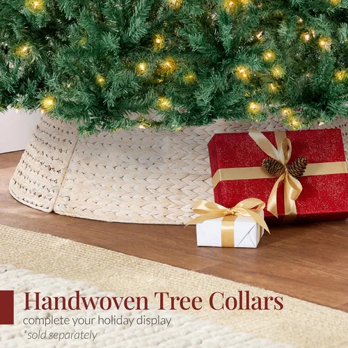Vista 124 de Best Choice Products Árbol de Navidad azul bebé preiluminado de 6 pies, decoración navideña artificial completa con 947 puntas de rama, 250 luces