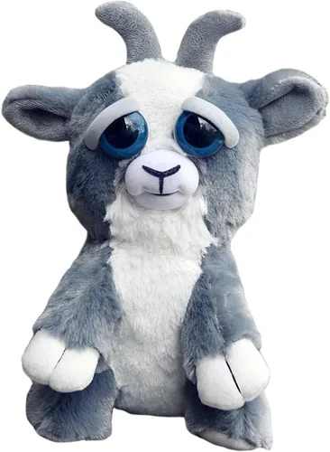 Vista 2 de Cabra de peluche de William Mark Feisty Pets - Junkyard Jeff - adorable cabra que se convierte en combativa al estrujarla