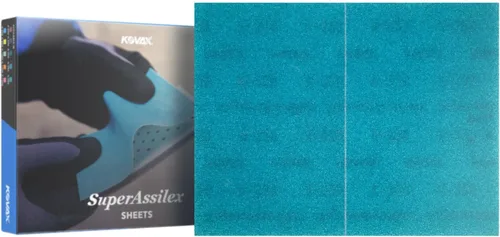 Vista 10 de Super Assilex Hojas de lijado flexibles, Lime K-1000, gancho y bucle, 191-2507, 25 hojas