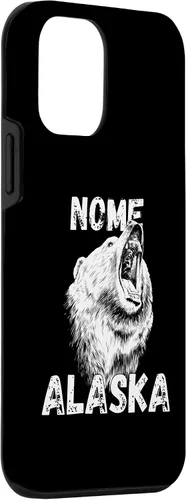 Vista 3 de Funda de recuerdo para iPhone 12 Mini Retro Nome AK Alaska City Apparel Souvenir