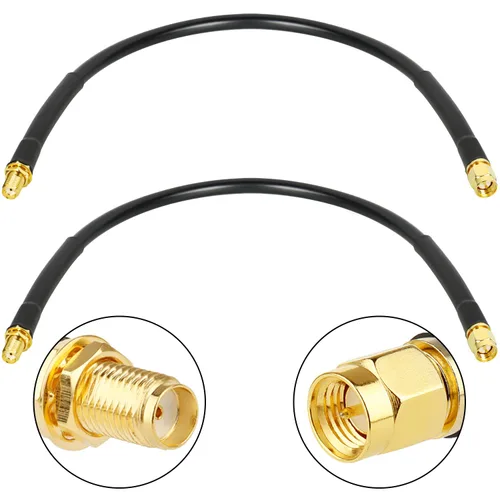Vista 8 de XRDS -RF Cable SMA de 1 pie, cable de extensión SMA con conector SMA macho a SMA hembra de 50 ohmios KMR240 cable coaxial SMA de baja pérdida