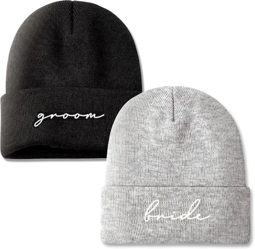 Vista 10 de Mr and Mrs Beanies, Wedding Gifts for Couples, His and Hers Engagement Gift, Honeymoon Travel Essentials
