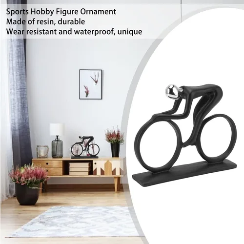 Vista 5 de Adorno de bicicleta, escultura artística, decoración del hogar, estatua de deportes, hobby, adorno de bicicleta, estatua de metal, decoración