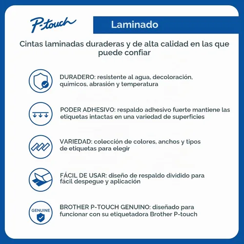 Vista 4 de Brother P-Touch TZe-231 - Cinta de etiquetas laminada, negro sobre blanco, paquete de 8, 1/2 pulgadas x 26.2 pies (0.472 in x 26.2 ft / 8m) por