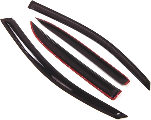 Vista 2 de Visor de ventana compatible con Chevrolet Equinox 2005-2009, DGWV2-039, deflector de montaje exterior, protector de lluvia, humo oscuro, juego de 4