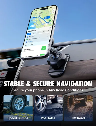 Vista 7 de Bracketron MagAlign Pro MagSafe - Soporte para teléfono de coche, ventilación y salpicadero, 360°