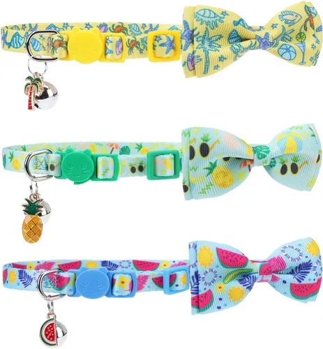Vista 17 de PUPTECK Airtag - Collar de gato ajustable con campanas, collar de gatito ajustable para niñas y niños pequeños, cachorro, conejito, bonito accesorio