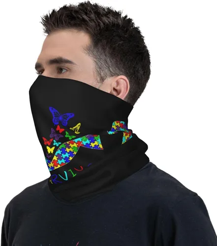 Vista 9 de Pasamontañas para el cuello para adultos, multiusos, protección contra el polvo, el viento, máscara facial, sin costuras, duradera, fina