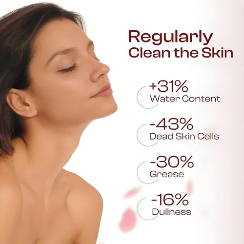 Vista 3 de Gel exfoliante purificador, limpiador exfoliante purificador facial para cara y cuerpo, exfoliante con extracto de flor para una limpieza eficaz