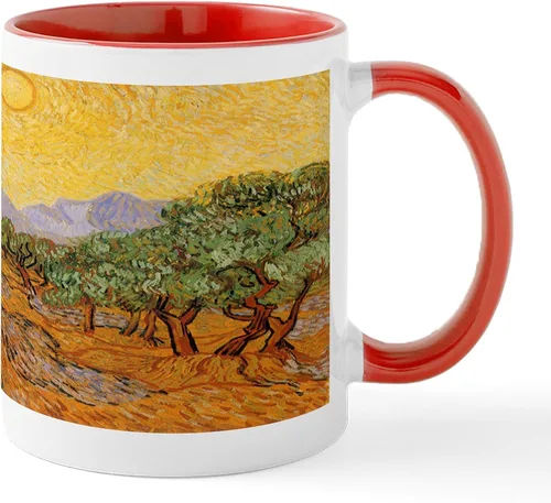 Vista 24 de CafePress Irises By Vincent Van Gogh Taza de café de cerámica de 11 oz (11.0 fl oz)