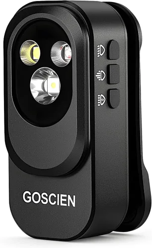 Vista 10 de Linterna EDC recargable profesional con clip de 500 lúmenes, luz de clip con tres soluciones de iluminación, carga USB C, linterna magnética IPX6