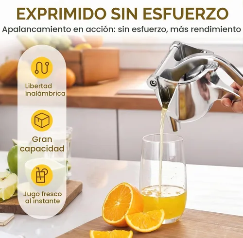 Vista 5 de Exprimidor de jugo de mano de aluminio, exprimidor manual de aluminio, 2026 nuevo exprimidor manual resistente para limón, naranja, lima, extractor