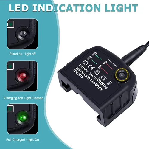 Vista 8 de Cargador de batería de iones de litio de 20 voltios LCS1620 para Black & Decker para cable Porter para STANLEYBattery 12V 14.4V 18V 20 voltios