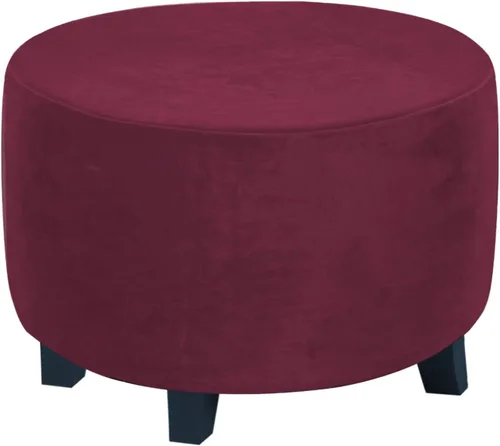 Vista 30 de H.VERSAILTEX Terciopelo de lujo de felpa de una pieza, rectangular, elástica, funda plegable para taburete o almacenamiento, cubierta elástica