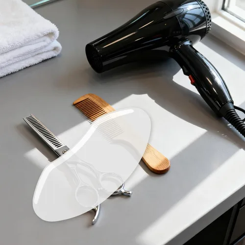 Vista 4 de 100pcs Plastic Hairdressing Face Shield for Salon Hair Trimming