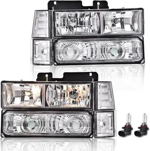 Vista 17 de GRAND ORANGE Headlights Compatible with Ford F150 Bronco 1992-1996 Chrome